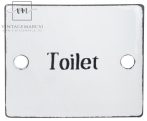 Vintage Fehér Zománc "Toilet" Tábla