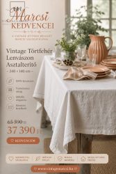 Vintage Törtfehér Lenvászon Asztalterítő - 240*140 cm. Vintage Törtfehér Lenvászon Asztalterítő - 240*140 cm.