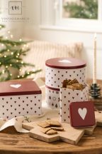   Vintage "My Nostalgic Heart" Tároló Doboz - 12,5 cm.