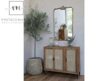 Vintage Francia Natúr Rattan Komód - 96 cm. 
