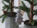   Antik "Cink" "Karácsonyfa" Akasztható Dísz - 12 cm.