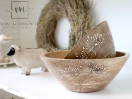 Vintage "Pitypang" Mangófa Tálaló - 25 cm.