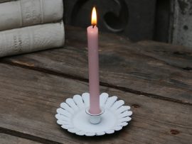 Antik Fehér "Margaréta" Gyertyatartó