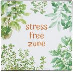 Vintage "stress free zone" Fém Tábla - 18 cm.