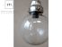 Vintage Kézzel Készített Vésett Üvegű Mennyezeti Lámpa - 14 cm.