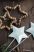 Vintage "Csillag " Magófa Gyöngyből Készített Akasztható Dísz - 22,5 cm.