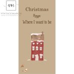 Vintage Karácsonyi "Where I want to be" Szalvéta